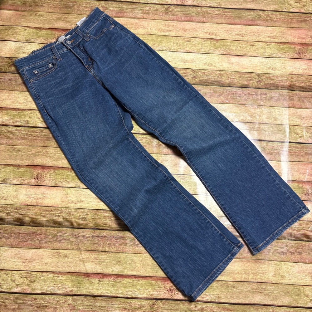 Levis 512 Perfectly Slimming Bootcut Jeans Studded Pockets Blue 4 Short 4S/C
